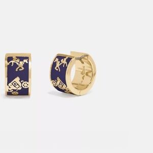 COACH Horse And Carriage Huggie Earrings . New no tag no box